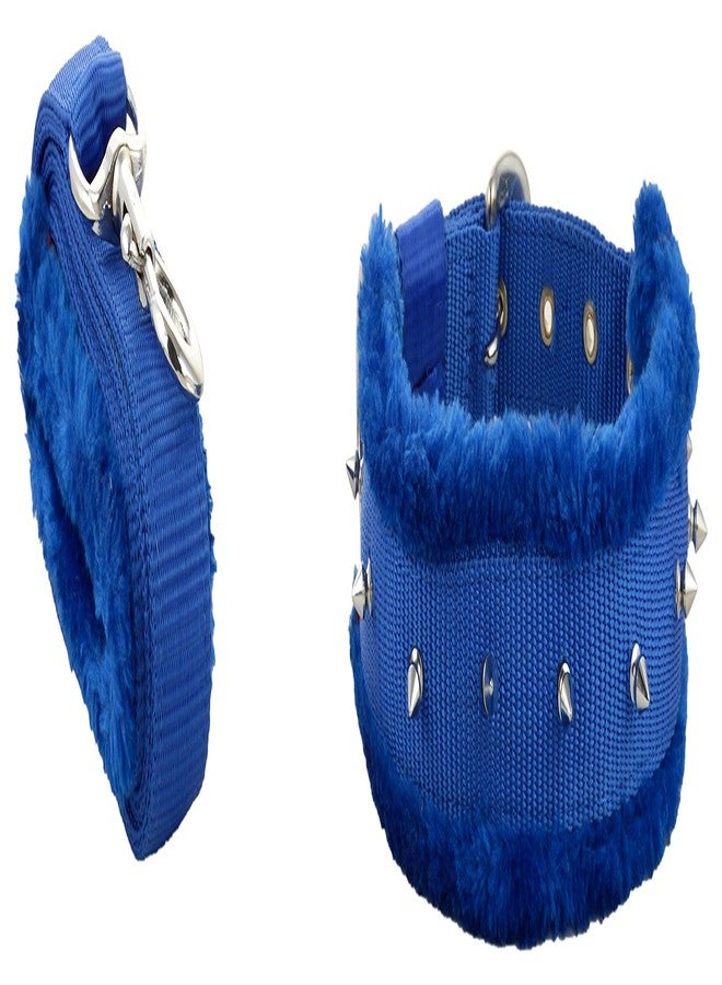Skora Spike Dog Collar & Leash Blue - Large- 1.25 Inch - Image 1